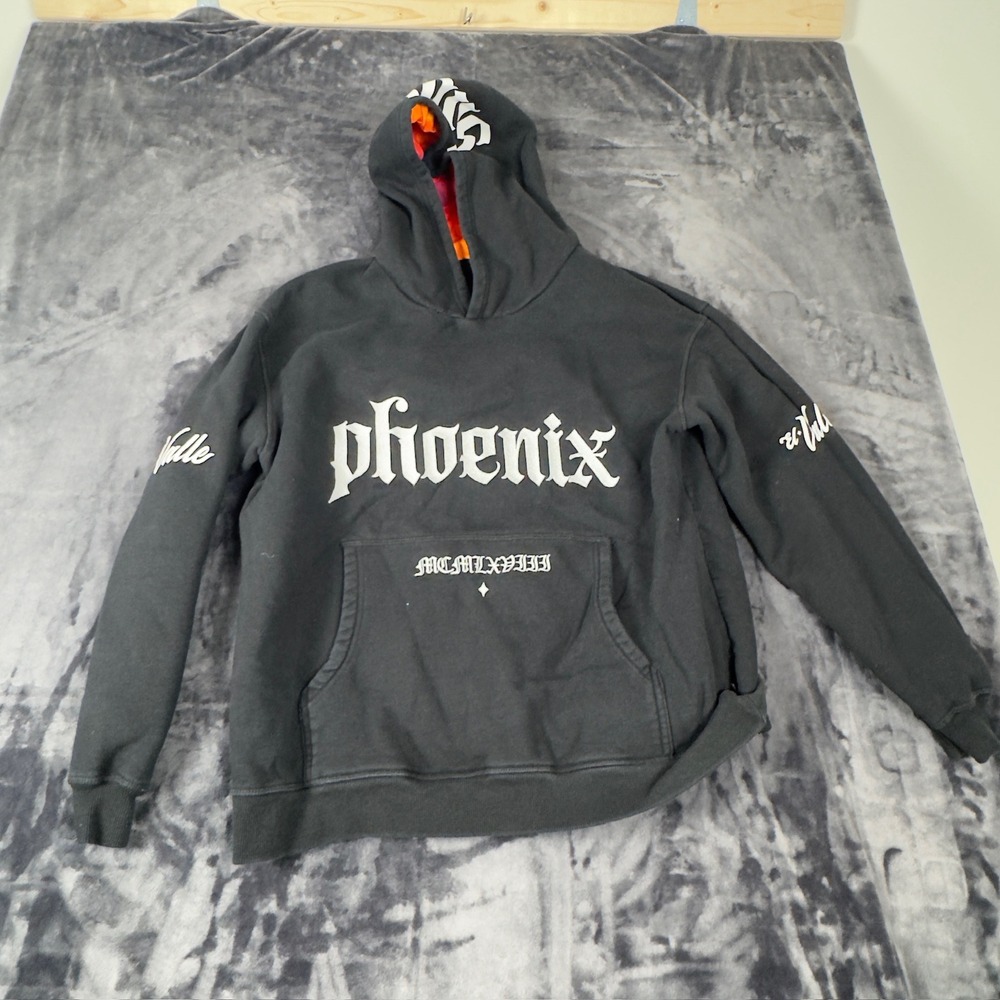 The Wild Collective Phoenix Suns Hoodie Mens Large Black Gothic Graphic Pullover
